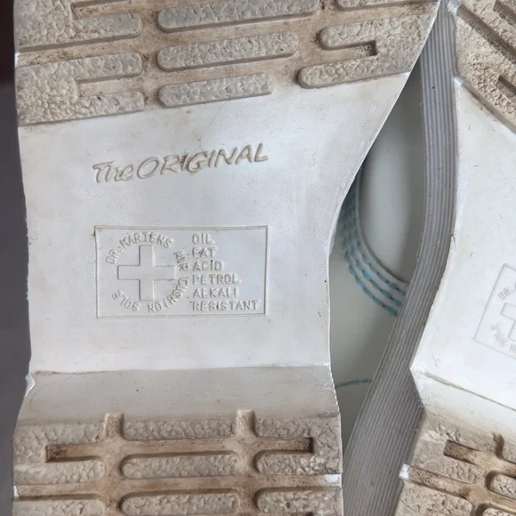 Dr. Martens White and Blue Combat Boots - Picture 7 of 7